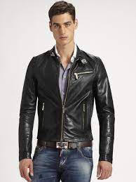 Dsquared2 Black Leather Jacket