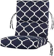 Bullnose High Back Outdoor Chair Cushion Dining Cushions Outdoor Cushions Outdoor Dining Chair Cushions Dining Chair Cushions Home Decorators Collection