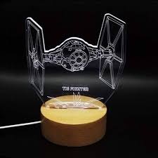 Star Wars Tie Fighter Hologram 3d Light Table Desk Led Lamp Engraving Night Light Home Decor Star Wars Lamp 3d Led Light Star Wars Light