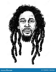 Bob Marley White Stock Illustrations