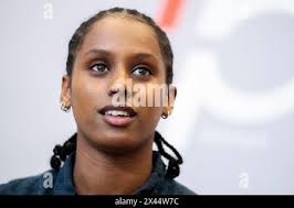 Copenhagen, Denmark. 01st May, 2021. The artist SABA, with the real name Anna  Saba Lykke Oehlenschlaeger, the Danish contribution to the Eurovision Song  Contest, ESC, pose for photos during a press briefing