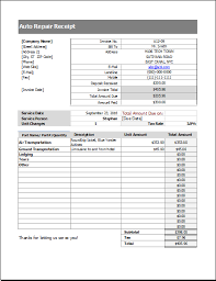 Auto Repair Receipt Template Invoice Template Receipt Template Invoice Template Word