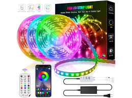 Ceiling light holding clip 6:01. 50ft 15m Led Strip Lights Hrdj Rgb Led Light Strip Music Sync Rgb Led Strip 5050 Smd Color Changing Led Strip Light Bluetooth Controller 24 Key Remote Led Lights For Bedroom Home Party