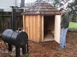 Six Sided Home Built Wood Fired Cedar Steam Sauna Homemade Outdoor Furniture Outdoor Sauna Sauna Diy
