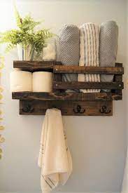 With wide open shelves, you can keep multiple. Bath Towel Rack Shelf Wooden Shelf For Bathroom Towel Rack Towel Hook Bath Bathroom Wood Shelves Wood Bathroom Shelves