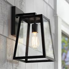 John Timberland Modern Outdoor Wall Light Fixture Black 13 Clear Glass Edison Style Bulb For Exterior House Porch Patio Walmart Com Walmart Com