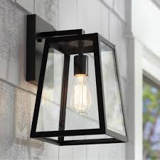Great savings & free delivery / collection on many items. John Timberland Modern Outdoor Wall Light Fixture Black 13 Clear Glass Edison Style Bulb For Exterior House Porch Patio Walmart Com Walmart Com