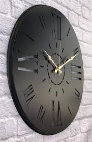Metal Wall Clock Metal Clocks Modern Wall Clock Large Wall Etsy In 2021 Large Wall Clock Modern Metal Wall Clock Wall Clock Modern
