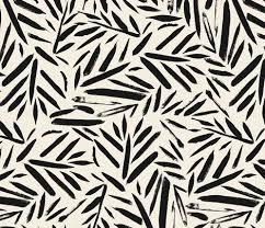 Black And White Fabric Pattern Colorful Fabrics Digitally Printed By Spoonflower Brush Stroke Leaves Black Cream Black And White Leaves Black Abstract White Leaf