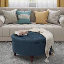Blue Ottomans Living Room Furniture The Home Depot See more ideas about coffee table, table, ottoman coffee table.