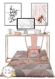 Marble desk set rose gold desk organizer set with stapler tape dispenser memo sticky notes pad holder magnetic paper clips holder pen pencil cup mini stapler remover staples binder clips(8 packs) 4.7 out of 5 stars 15. Rose Gold And Marble Home Office Rose Gold Office Decor Marble Office Rose Gold Marble