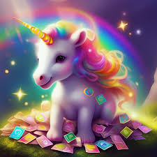 Симорон, веселое волшебство, единорог милый, радуга, деньги,чудеса, фея» —  картинка создана в Шедевруме