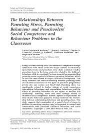 Copyright © 2021 investorplace media, llc. Pdf The Relationships Between Parenting Stress Parenting Behavior And Preschoolers Social Competence And Behavior Problems In The Classroom