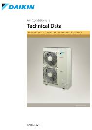 2 overview of compatible daikin units ranges. Daikin Rzqg L7v1 Technical Data Manual Pdf Download Manualslib