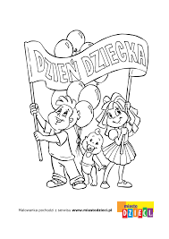 Kolorowanka – Dzisiaj Dzień Dziecka!