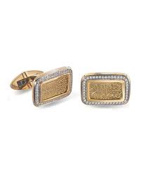 Men's 18k gold box chain bracelet, 5mm, size m. Gold Mens Cufflink Neiman Marcus