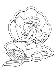 Little Mermaid Coloring Pages In Pearl Oyster Ariel Coloring Pages Mermaid Coloring Pages Mermaid Coloring Book