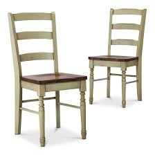 Mulberry Two Tone Distressed Dining Chair Set Of 2 Dining Chairs Wood Kitchen Chair Solid Wood Chairs