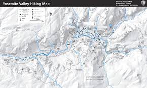 Yosemite Valley Trail Map Yosemite Valley Hiking Map