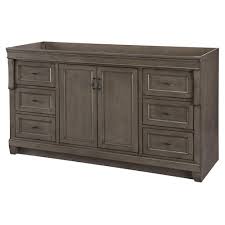 Home Decorators Collection Naples 60 In W Bath Vanity Cabinet Only In Distressed Grey For Single Bowl Nadga6022ds The Home Depot In 2020 Vanity Cabinet Bathroom Vanities Without Tops Single Sink Bathroom Vanity