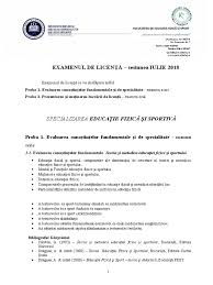 24, sector 4, bucurești, (apărătorii patriei). Probele Examenului De Licenta Iulie 2018 Tematica Si Bibliografie Hu V 2