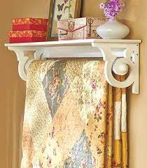 Wall Mounted Quilt Rack With Shelf