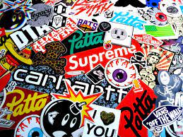 Supreme Sticker And Other Brand Stickers Sticker Bomb Wallpaper Graffiti Wallpaper Supreme Sticker