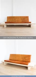 This Diy Modern Plywood Sofa Is Made Out Of 2 1 2 Sheets Of Plywood From Home Depot Full Instructions C Homemade Modern Plywood Table Diy Modern Furniture