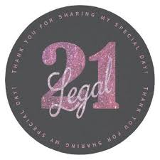 Thank You Gift Ideas For 21st Birthday 21st Pink Thank You Custom 21 Legal Glitter Round Paper Coaster Zazzle Com Paper Coaster Blue Birthday Parties Diy Birthday Gifts