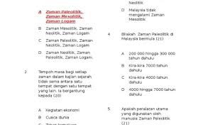 Contoh Soalan Zaman Prasejarah Persoalan N Otosection