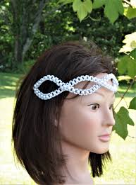 VINTAGE Diadème vintage de mariage perlé Couronne pour la mariée sur le  front de style Boho Bijoux de cheveux pour occasion spéciale