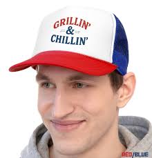 Grillin' & Chillin' Trucker Hat, BBQ Grilling Dad Hat, Father's Day Gift,  4th of July Trucker Hat, Summer Lake Boat Hat, Gift for Him, Grill