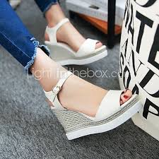 Votre meuble à chaussures doit vous garantir un maximum d'hygiène et doit donc être facile à. Chaussures Compensees Talons Plateforme Sling Au Dos Sandales A Bout Ouvert Robe Noire Chaussures Compensees Ou Schuhe Damen Schuhe Damenschuhe