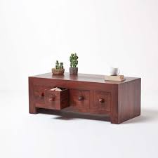 Dark wood trunk coffee table. Dakota Dvd Trunk Coffee Table With 8 Drawers Dark Shade