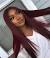 Middle Part Red Weave
