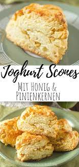 en honey scones with greek yogurt and pine nuts cinnamon coriander rezept scones rezept rezepte scones rezept einfach