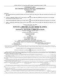 Tfsc was incorporated in july 2000 and its corporate headquarters is located in nagoya, japan. Https Www Toyota Global Com Pages Contents Investors Ir Library Sec Pdf 20 F 201803 Final Pdf