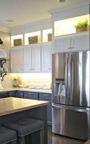 The area above the kitchen cabinets doesn't have to be wasted; Pin By Diane O Connor On Kitchens Kitchen Renovation New Kitchen Cabinets Above Kitchen Cabinets