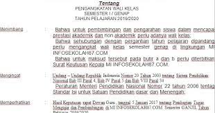 Teladan Sk Wali Kelas Mi Mts Dan Ma Terbaru Ilmu Bermanfaat
