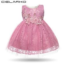 Cielarko Baby Girl Dress Lace Princess Party Christening