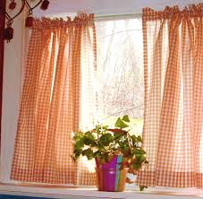orange gingham check bedskirt (in all