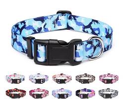 dog collar with a camouflage patternの画像