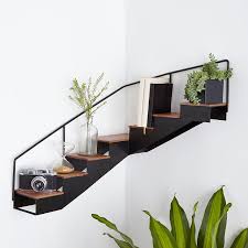 A stair shelf truly adapts to the demands of your home and from time to time planning this type of furniture piece can be a challenge. Staircase Corner Shelf Home Decor Staircase Shelf Uncommon Goods