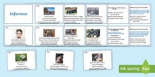 They offer over a week of practice opportunities including author's purpose, realistic fiction, expository, poetry, persuasive text. Guided Reading Skills Printable Inference Task Cards Ks2
