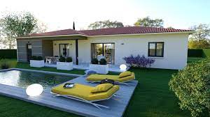 Maison Plain Pied Contemporaine Pierre De Lune