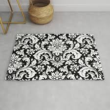 Blue border edge = 2 wide, small paisley band = 5. Damask Paisley Black And White Paisley Pattern Vintage Rug By Saundramyles Society6