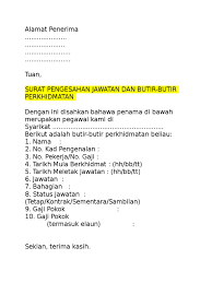 $ 62,000.00 setahun ditambah dengan potensi bonus prestasi suku tahunan. Contoh Surat Pengesahan Majikan