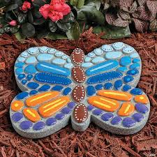 How to decorate stepping stones. Paint Your Own Stepping Stone Butterfly Mindware