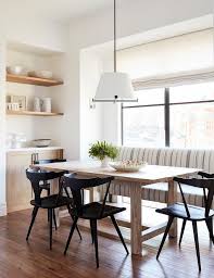 Target / furniture / dark brown kitchen table. Gray And Blue Stripe Dining Bench With Light Wood Table Transitional Dining Room