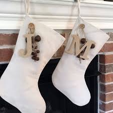 18 Natural White Textured Cotton Christmas Personalized Stocking Walmart Com Christmas Stockings With Letters Christmas Stockings Diy Farmhouse Christmas Stockings
